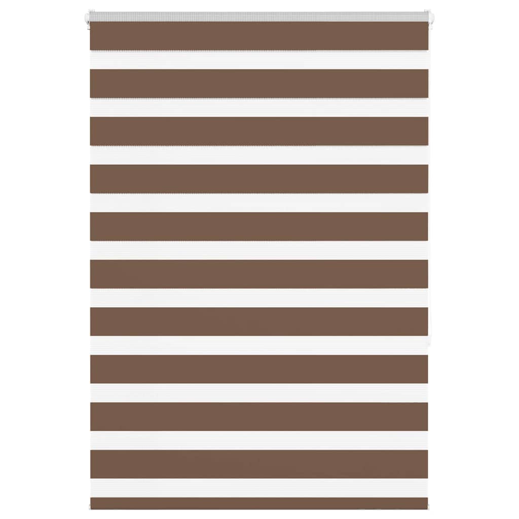 Vidaxl Zebra roller blind 95x150 cm dust width 90.9 cm Polyester Brown