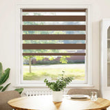 Vidaxl Zebra roller blind 95x150 cm dust width 90.9 cm Polyester Brown