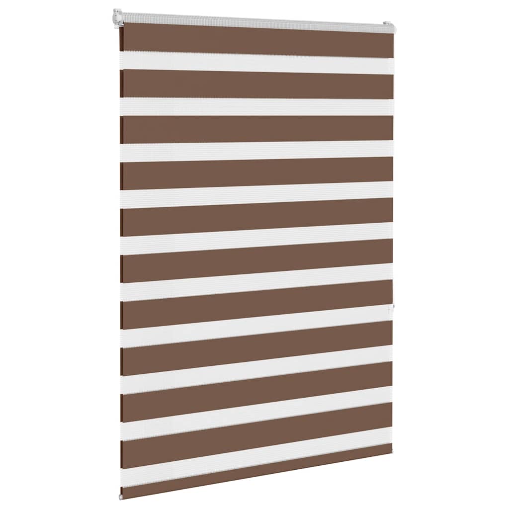 Vidaxl Zebra roller blind 95x150 cm dust width 90.9 cm Polyester Brown