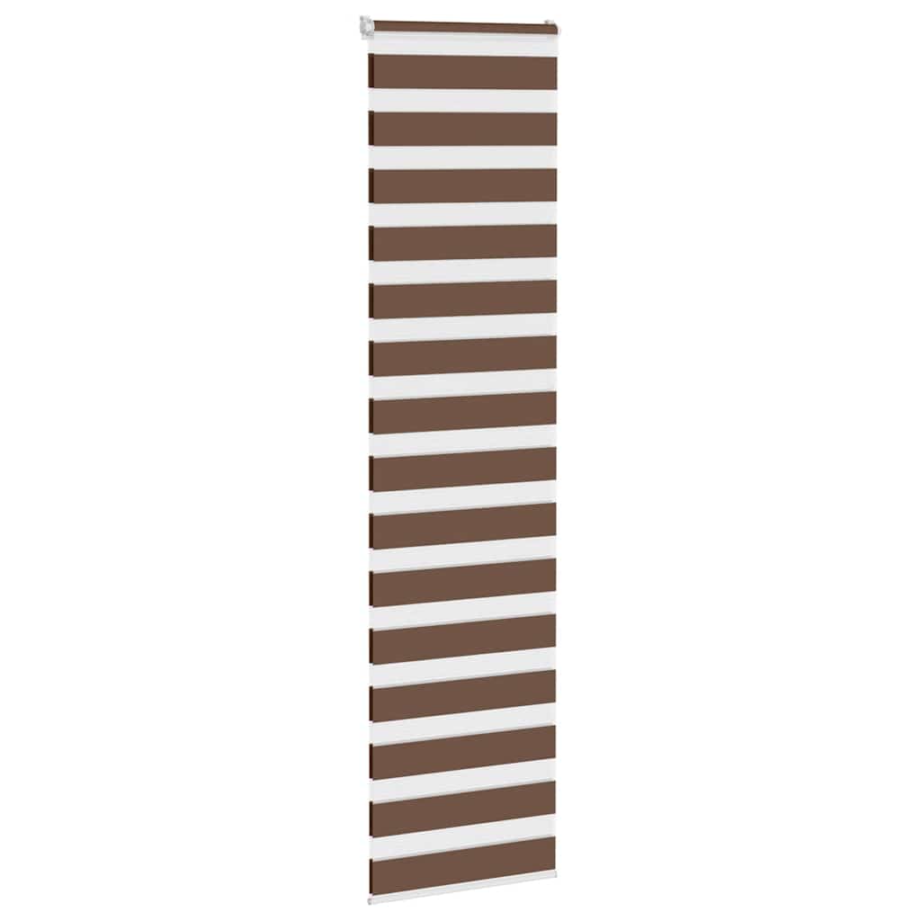 Vidaxl Zebra Roller Slepi 55x230 cm Širina tkanine 50,9 cm poliestrska rjava