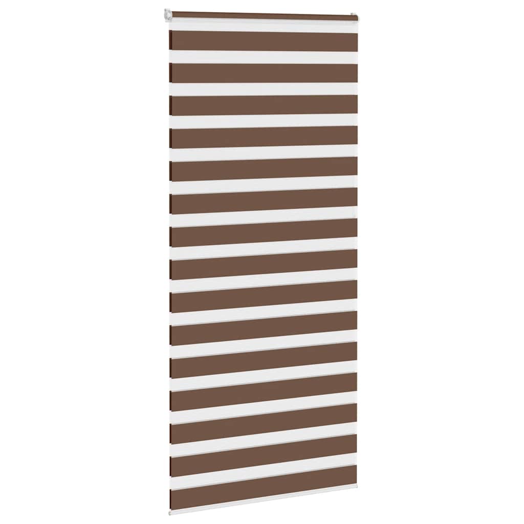 Vidaxl Zebra roller blind 95x230 cm Fabric width 90.9 cm Polyester Brown