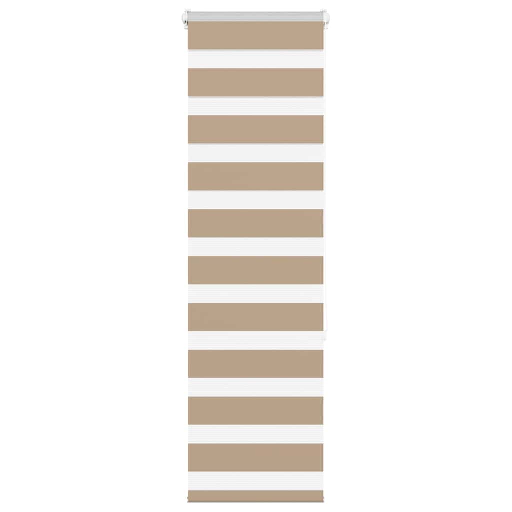 Vidaxl Zebra Blind 45x150 cm Largeur de poussière 40,9 cm Brown de sable en polyester