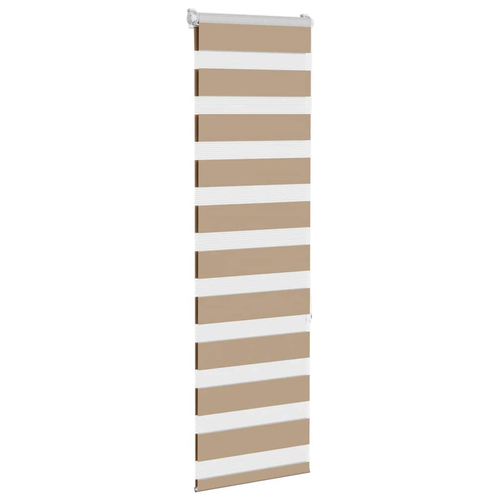 Vidaxl Zebra Blind 45x150 cm Largeur de poussière 40,9 cm Brown de sable en polyester