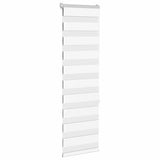 Vidaxl Zebra Roller Blind 45x150 cm Šířka prachu 40,9 cm polyester bílá