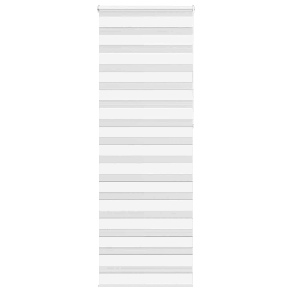 Vidaxl zebra rullo cieco 85x230 cm Larghezza tessuto 80,9 cm in poliestere bianco