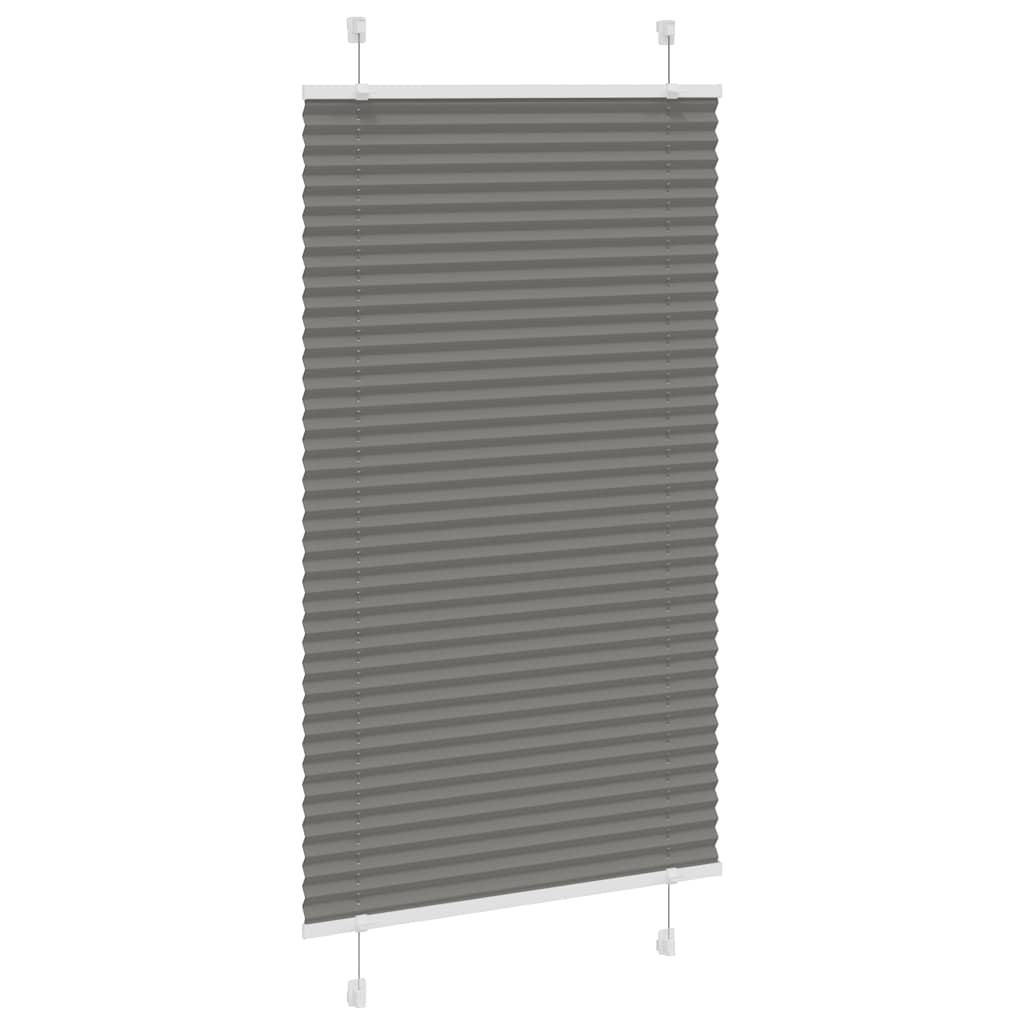 Vidaxl pleated roller blind 70x100 cm dust width 69.4 cm anthracite