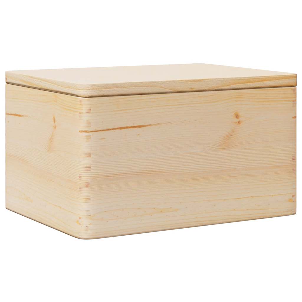 Vidaxl Wooden box with lid 40x30x23 cm solid pine