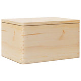 Vidaxl Wooden box with lid 40x30x23 cm solid pine