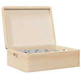 Vidaxl wooden box with lid handles 40x30x13cm solid pine