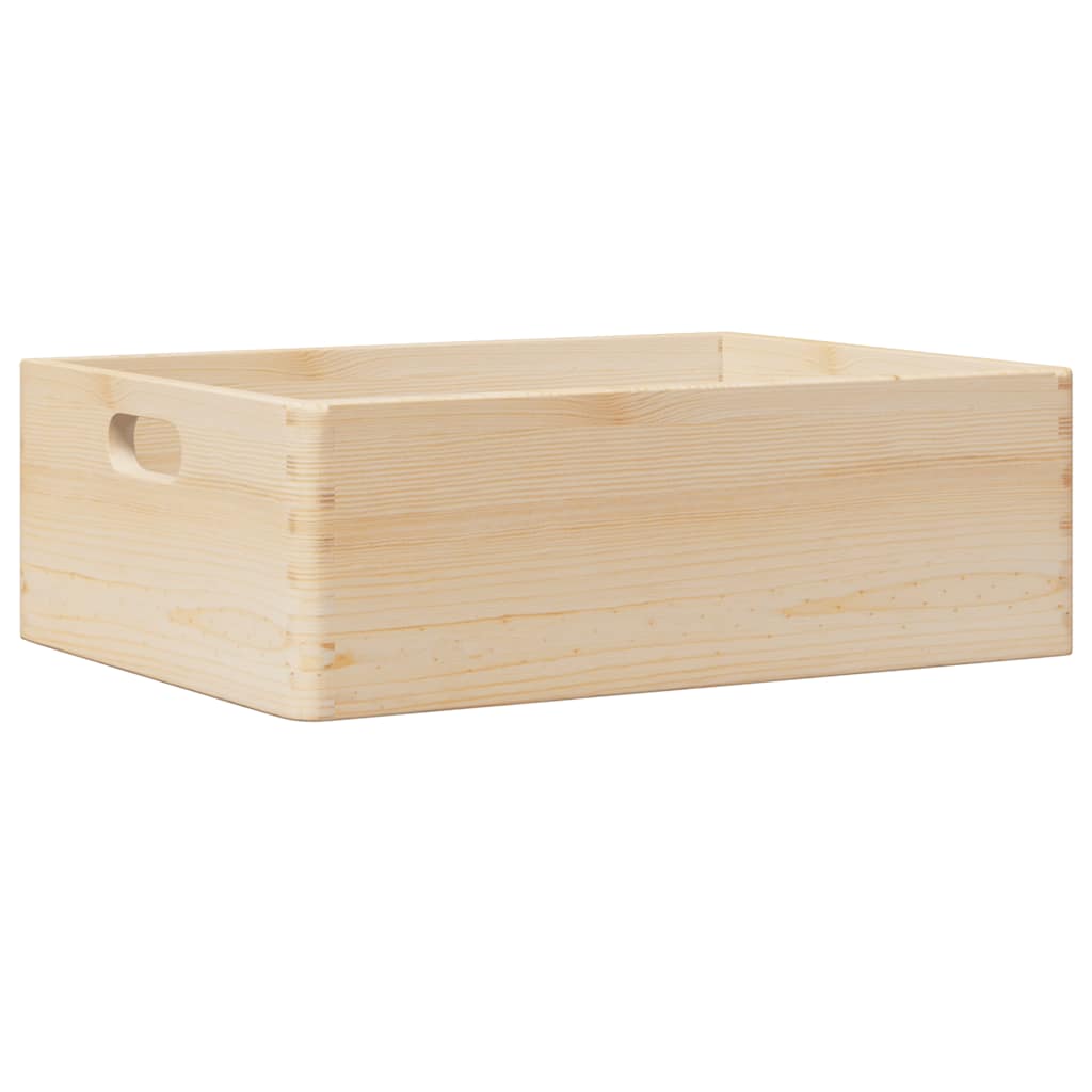 Vidaxl Wooden box with handles 40x30x13 cm Solid pine