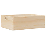 Vidaxl Wooden box with handles 40x30x13 cm Solid pine