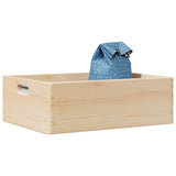 Vidaxl Wooden box with handles 40x30x13 cm Solid pine