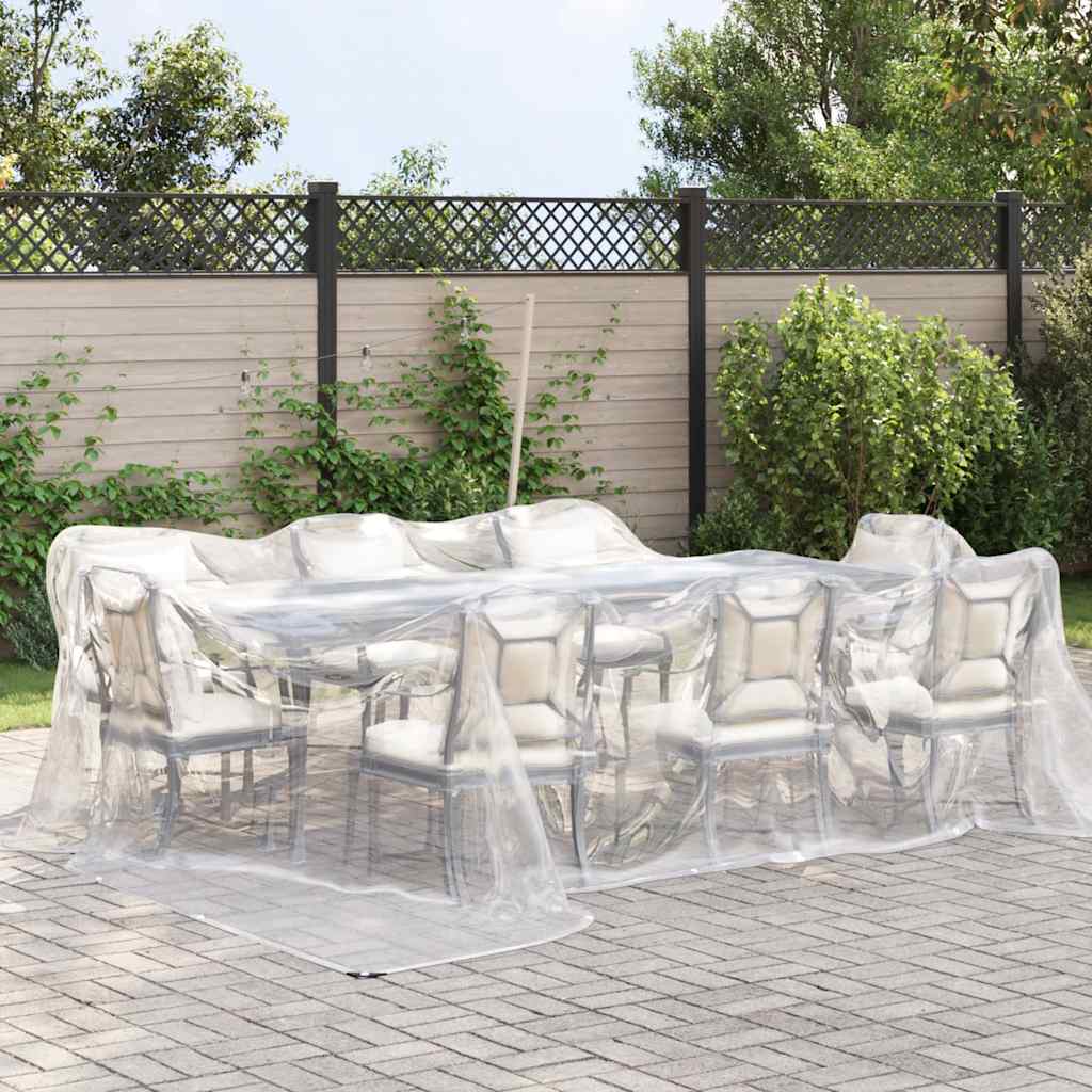 Vidaxl Tarpaulin trasparente con anelli a vela 4x5 m polietilene