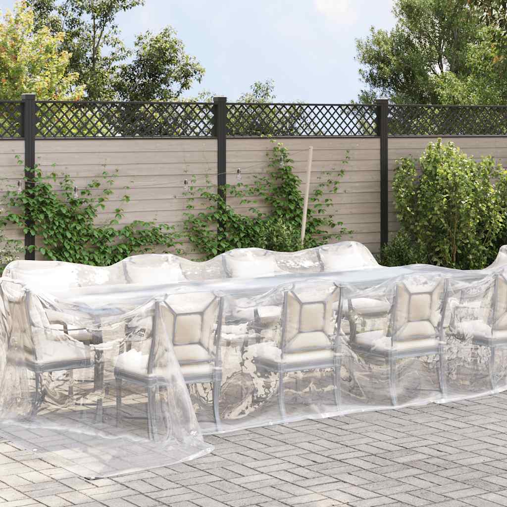 Vidaxl transparent tarpaulin with sail rings 4x10 m polyethylene