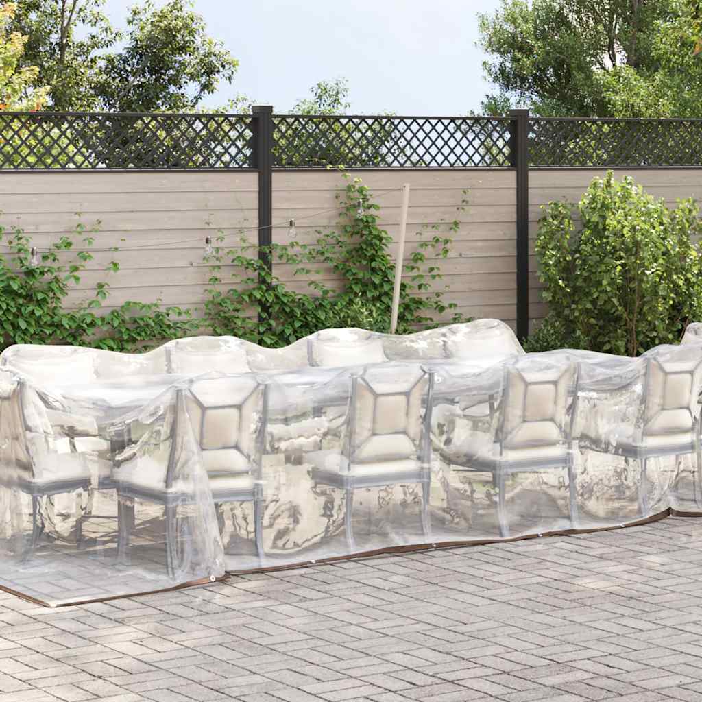 Vidaxl Tarpaulin trasparente con anelli a vela 3x10 m polietilene