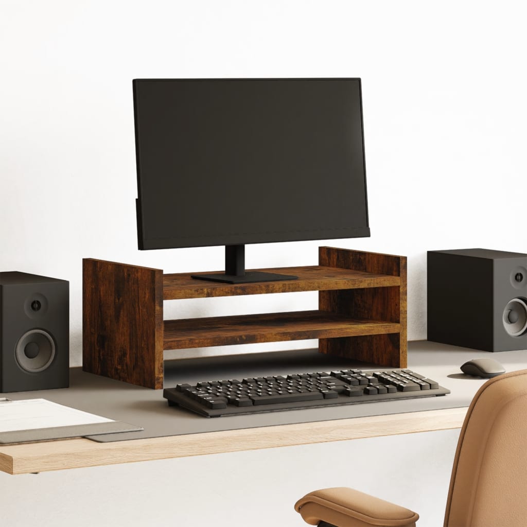 Vidaxl Monitor steht 50x27x20 cm propertiertes Holzgeräuchchen -Eichefarbe