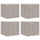 Škatle za shranjevanje vidaxl 4 PCS zložljive 32x32x32 cm Neprimerna tkanina rjava