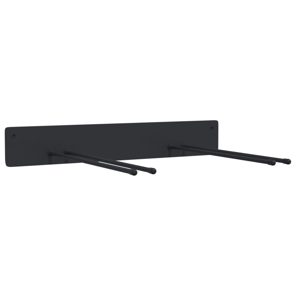 Bidaxl Garden Tool Rack väggmontering stål svart
