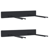 Vidaxl Garden Tool Backs 2 st de acero de montaje en la pared negro