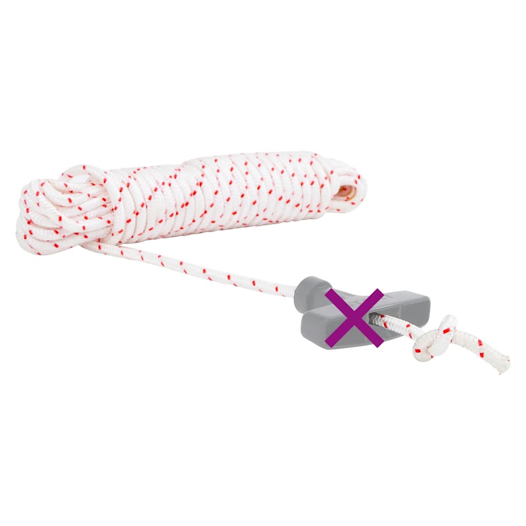 Vidaxl Trekkoord Start Kord Wäiss a rout Ø6 mm 10 m nylon