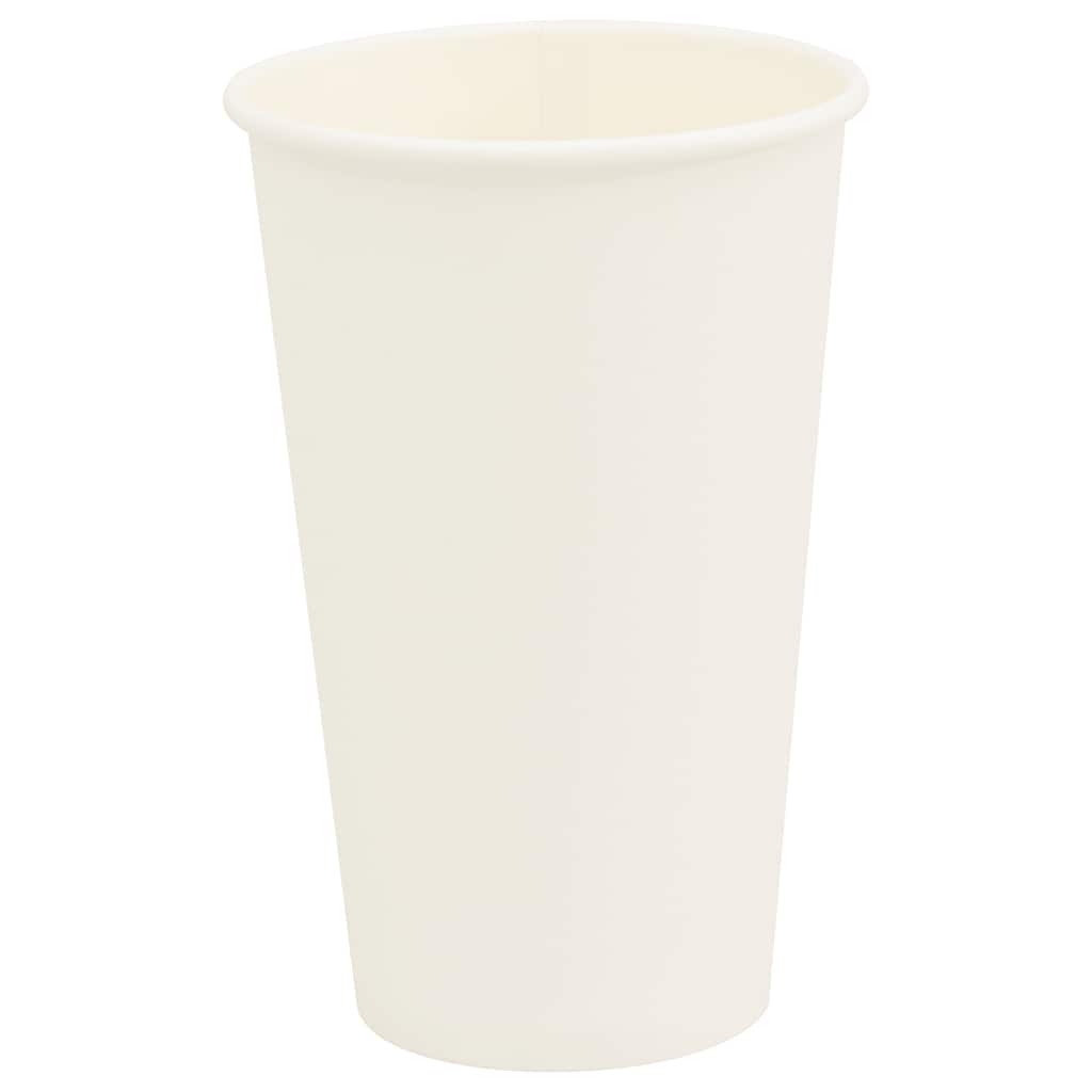 Vidaxl papirnate kavne skodelice 1000 st 16oz 400 ml bele
