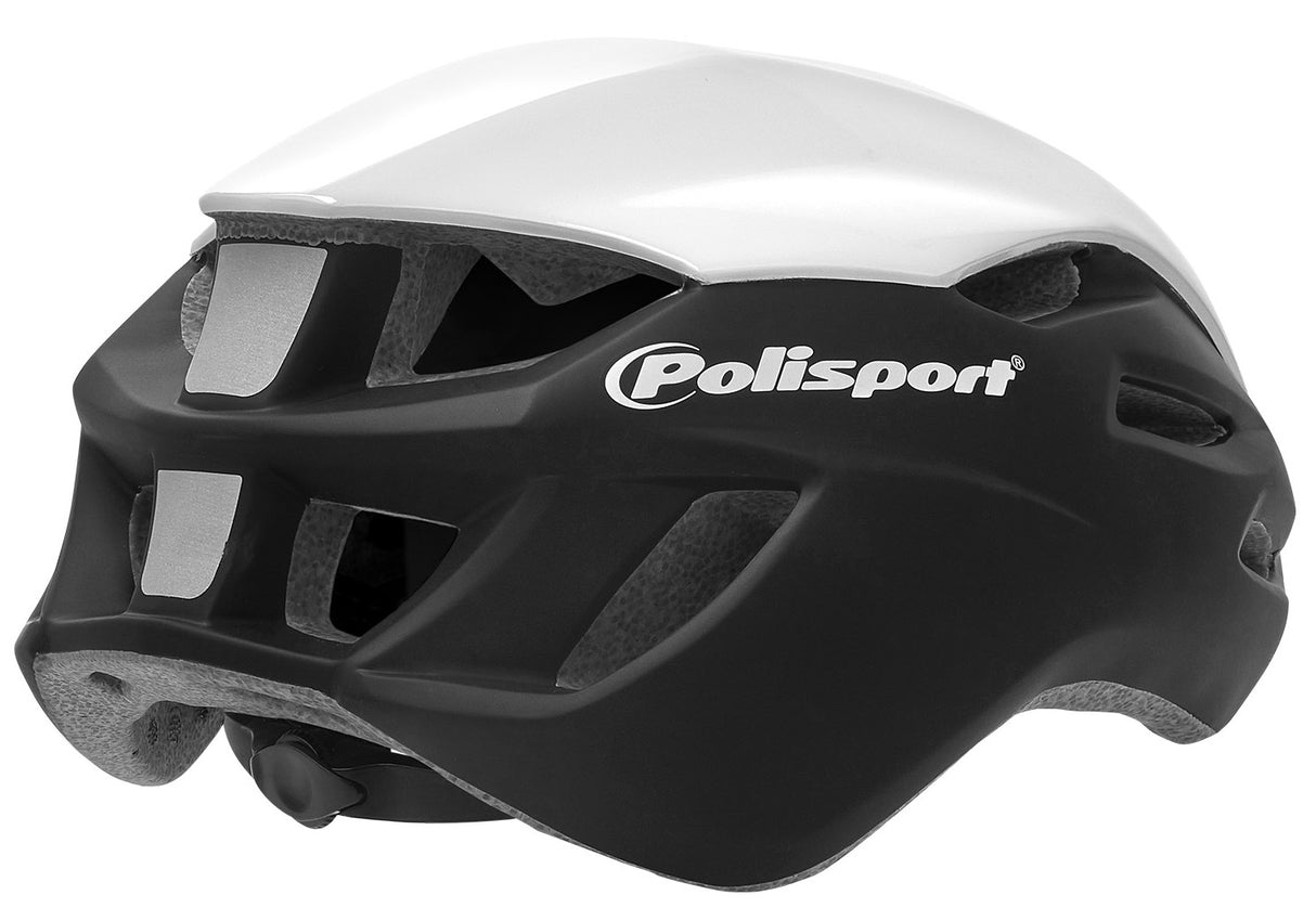 Polisport aero cykelhjelm M 55-58 cm sort hvid grå