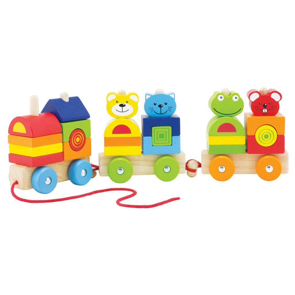 Pintoy 4 amici in legno Blocks Train