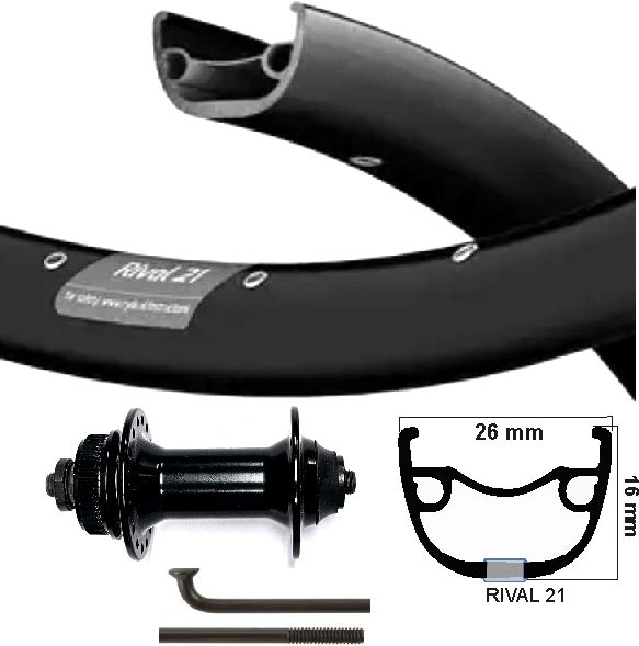 KGS foranhjul 27,5 tommer (584) Rival21+Spaak Black Disc Centerlock strømbrudd