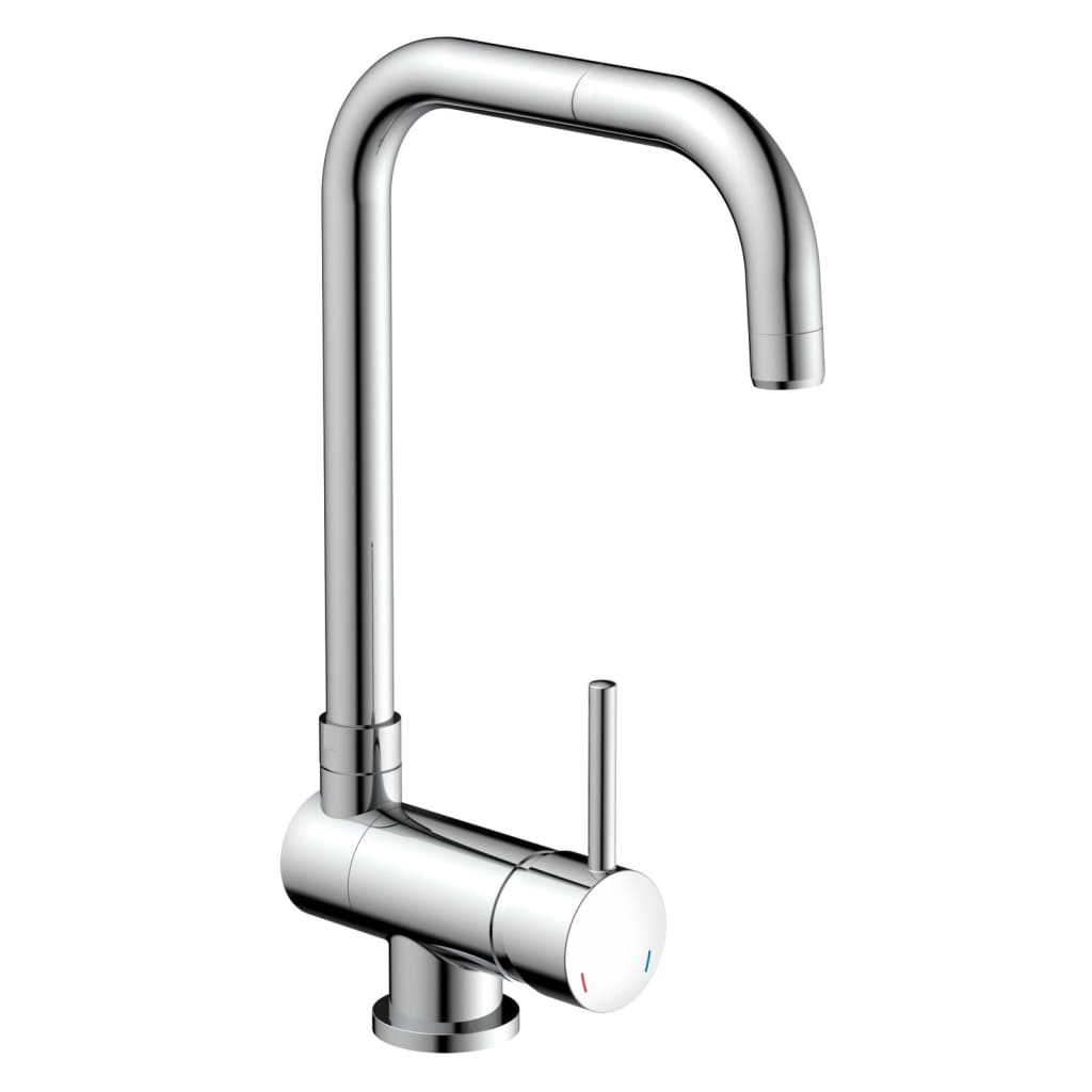 Eisl kitchen mixer with rotating output flexo chrome -colored