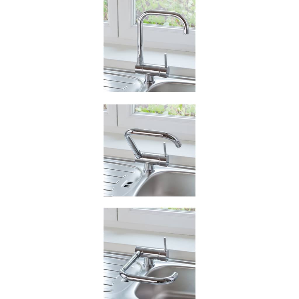 Eisl kitchen mixer with rotating output flexo chrome -colored