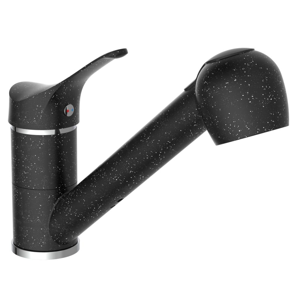 Eisl kitchen mixer granit with extendable output black-chrome color