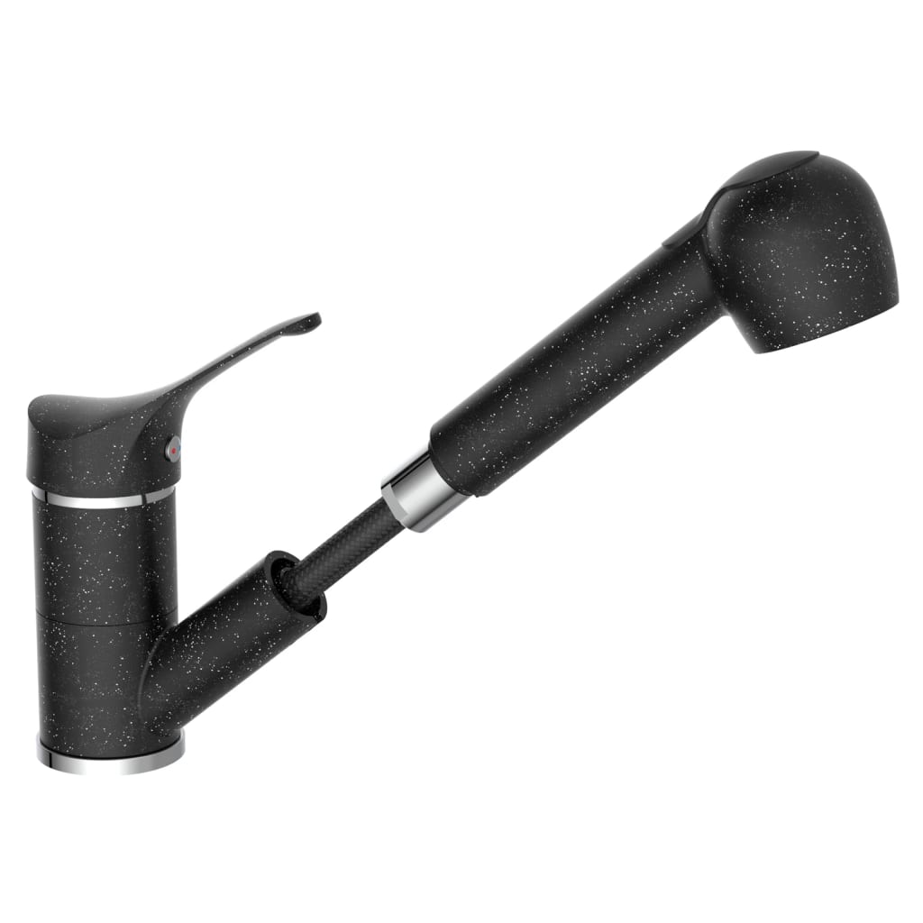 Eisl kitchen mixer granit with extendable output black-chrome color