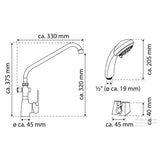 Eisl Bathmengkranet Speed ​​II Chrome -colored