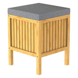 Eisl 2-in-1 laundry basket with seat cushion 39x39x52.5 cm bamboo