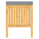 Eisl 2-in-1 laundry basket with seat cushion 39x39x52.5 cm bamboo