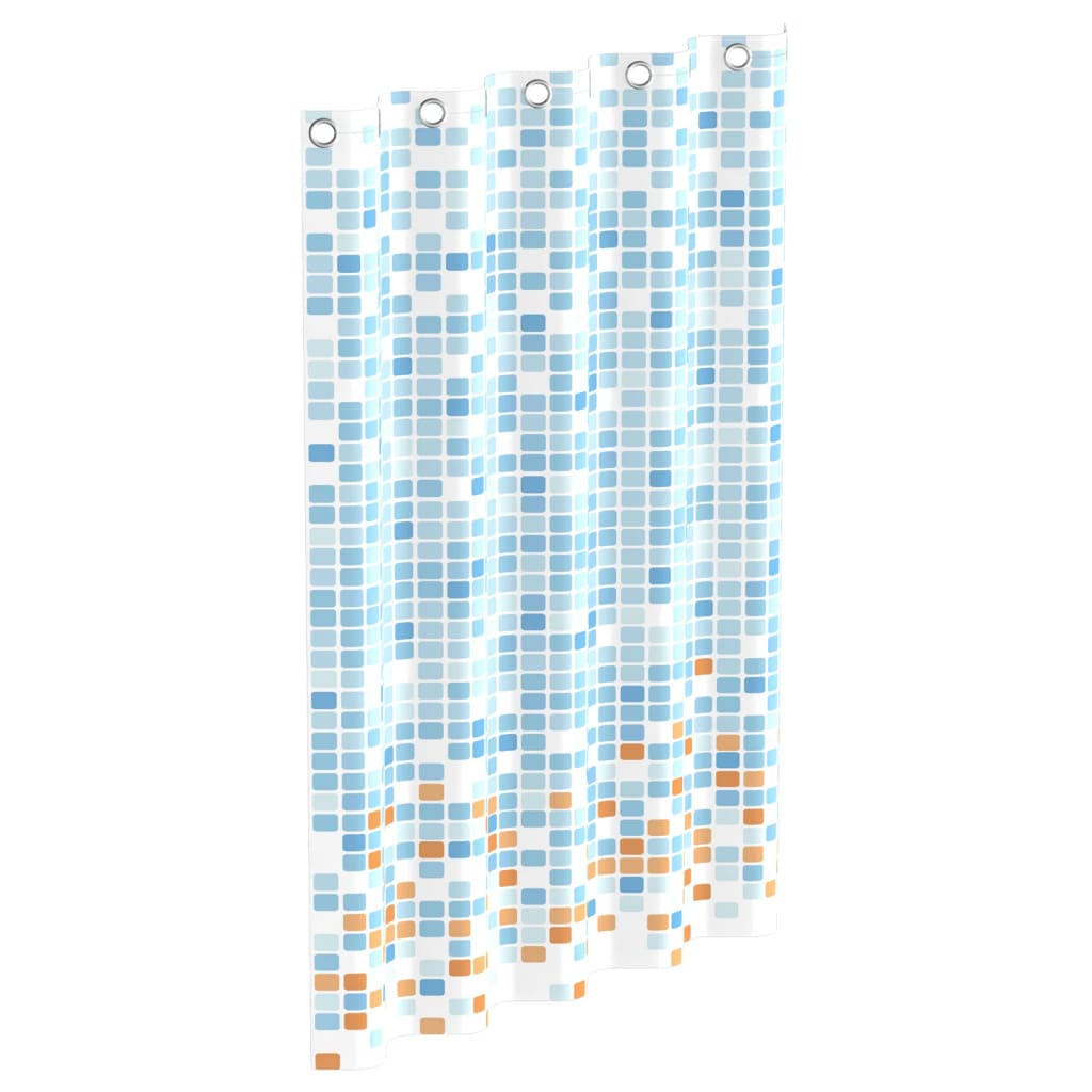 Eisl shower curtain with mosaic 200x180x0.2 cm blue and orange