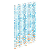 Eisl shower curtain with mosaic 200x180x0.2 cm blue and orange