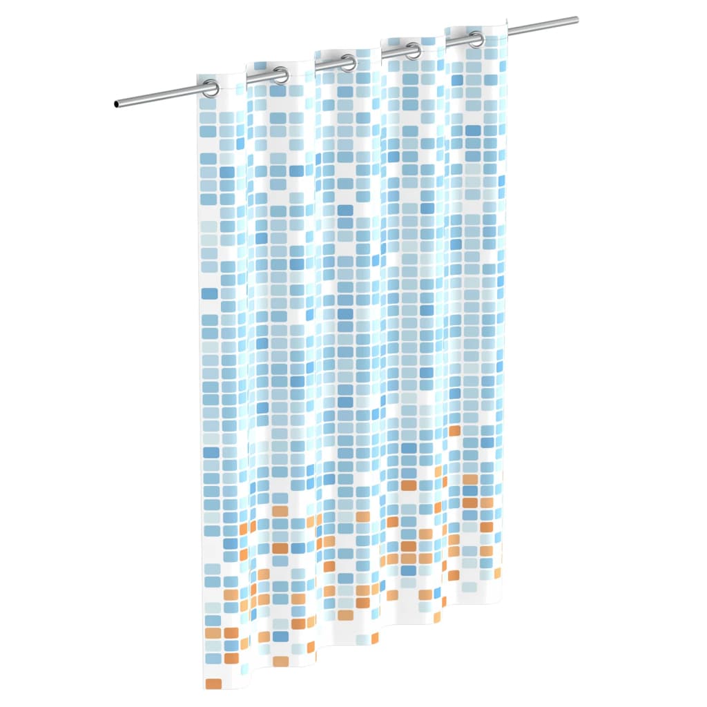 Eisl shower curtain with mosaic 200x180x0.2 cm blue and orange