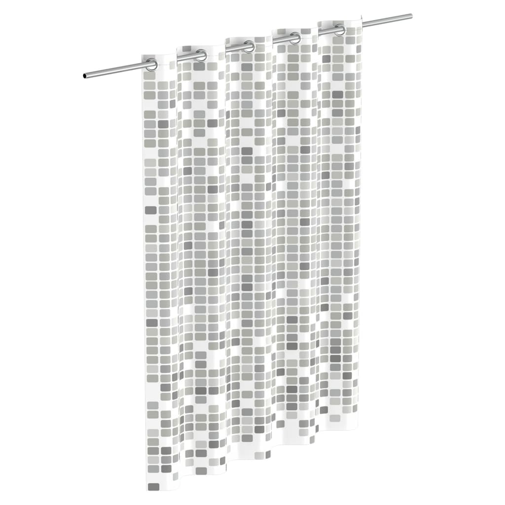 EiSl Eisl Duschvorhang mit Mosaic 200x180x0,2 cm Grau