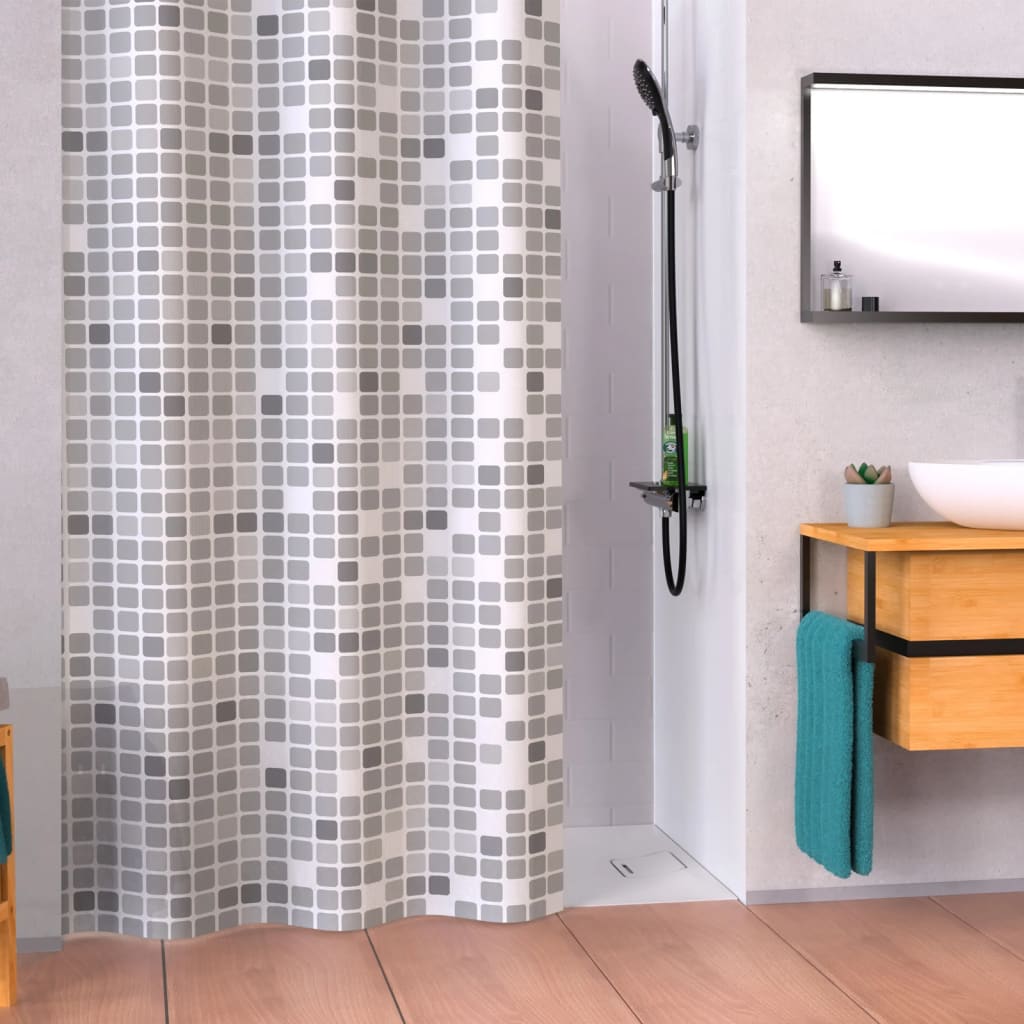 EiSl Eisl Duschvorhang mit Mosaic 200x180x0,2 cm Grau