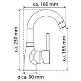 EISL Washbasin mixer Futura with press drain chrome -colored