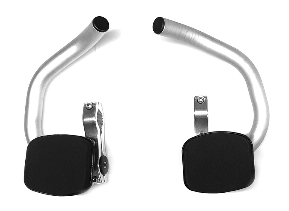 Tranzx Tranzx Set -Set -up -Lenkrad -Triathlonlenkung 22,2 mm Silber mit Pads