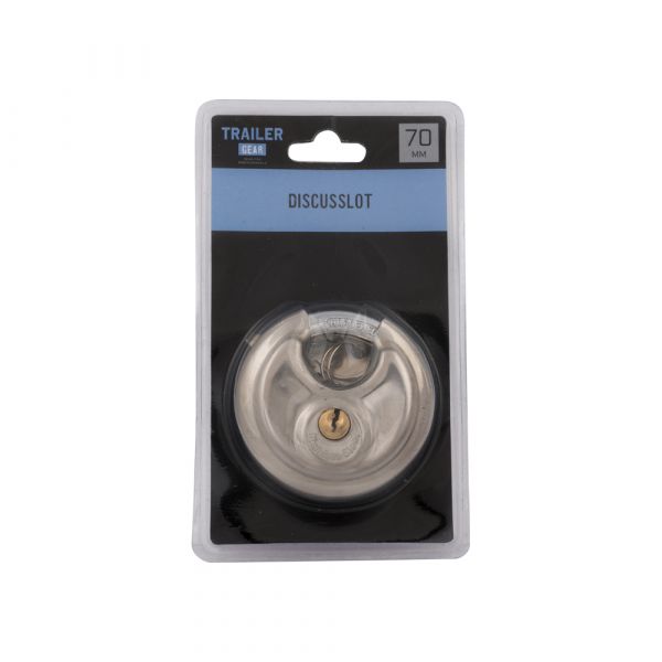 TrailerGear Trailergear Discutir bloqueo de acero inoxidable endurecido 70 mm