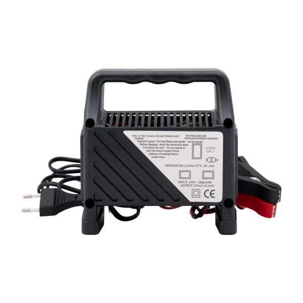 AC Batterioplader 12 volt, 6 ampère