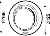 Luftventil rustfrit stål 125 mm