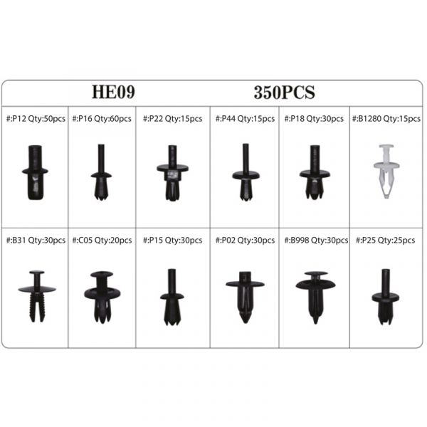 Topgear Topgear Interieur Fixing Clips ADD. 350-Stéck