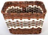 Volare braided wicker bicycle basket large