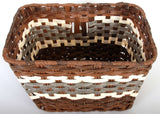 Volare braided wicker bicycle basket large