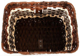 Volare braided wicker bicycle basket large