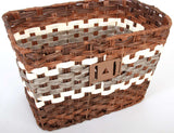 Volare braided wicker bicycle basket large